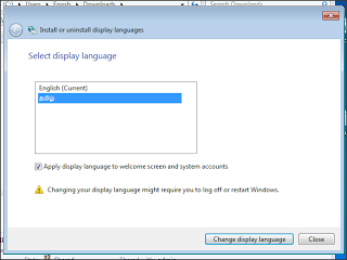 change the display language